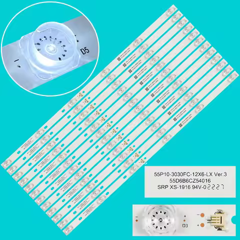 LED Strip For 55AC712 55P10-3030FC-12X6-LX20200106 YHF-4C-LB5506-YH09J 55C715 55C715X1 55C815X1 55C8