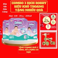 [B] [GIVE A GIFT]COMBO 3 BACKS OF SUPER DRY BOBBY ULTRA+ PANTS IN ALL SIZES M96 / L88 / XL76 / XXL70