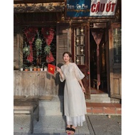 Ao Dai - 4-panel ao dai and silk embroidery - Only Ao Dai without Pants