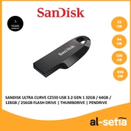 Sandisk ULTRA CURVE CZ550 USB 3.2 GEN 1 32GB / 64GB / 128GB / 256GB FLASH DRIVE | THUMBDRIVE | PENDR
