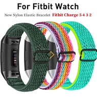 New Nylon Elastic Bracelet Band Loop compatible For Fitbit Charge 5 4 3 2 Woven Sports Watch Wrist Strap For Fitbit Charge 3 4 se
