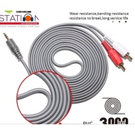 DAP D-AU07 2 in 1 aux Audio Cable 3.5mm Jack to RCA black meter 3.5mm to 3.5mm 3.5 mm audio cable