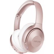 Mpow H17 Bluetooth 5.0 Headphones HiFi Stereo Bass Earphone ANC Noise Cancelling Pink