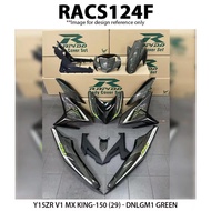 Rapido Cover Set Yamaha Y15ZR V1 V2 MX King-150(29) Green Accessories Motor Y15 Ysuku Deep Black Grey Hot Hijau Lumut