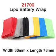 50pcs 21700 Lipo Battery Film PVC Heat Shrink Tube Precut Shrinkable Insulated Sleeve Protect Pipe C