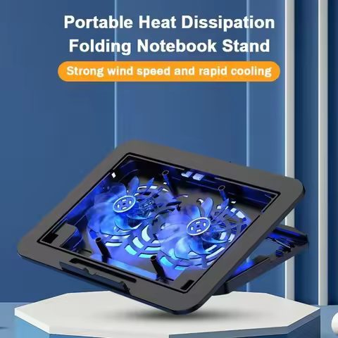 7 Height Adjustable Air-cooled Cool Wind Gaming Laptop Cooler Large Size for 12-17'' Tablet Notebook