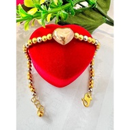 3c Gold 916c Gold Fat love tasbih Ball Bracelet