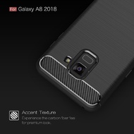 Case For Samsung A8 2018 Softcase Ipaky Carbon