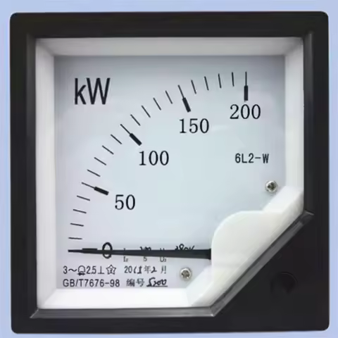 1Pcs AC 6L2 60KW 200KW 600KW 380V 5A Power Swr Watt meter Pointer Diagnostic-tool Wattmeter Electric