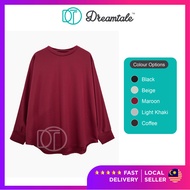 Dreamtale Women Blouse Scuba Silk Batwing Blouse Casual Long Sleeve Blouse Baju Wanita WCO313