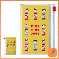Limited Edition EDiT B7 Grid Notebook with PVC Cover featuring Japanese Icons Design
