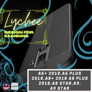 Samsung Galaxy A6+ 2018/A6 Plus 2018/A8+ 2018 A8 Plus 2018/A8 Star/A9/A9 Star Laychee Leather Graine