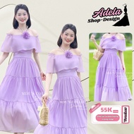 Lady Dress K66-D1-5 MDU2950 Off-Shoulder Design, Exquisite Flower Applique from MDU