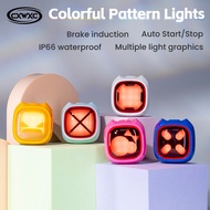 CXWXC Bicycle Smart Auto Brake Sensing Rear Light IP66 Waterproof TYPE-C Charging Cycling PatternTai