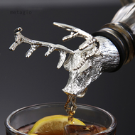 【HOT】Metagio New Stainless Steel Deer Stag Head Wine Liquor Spirit Pourer Unique Wine Bottle Stoppers Wine Aerators Bar Tools Hot Sale