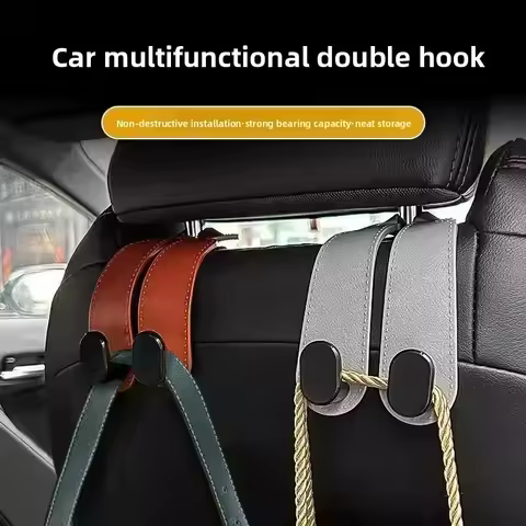 Car Multifunctional Hook Dual Hooks for Seat Back Organizer Heavy Duty Car Storage Hook Vehicle Moun