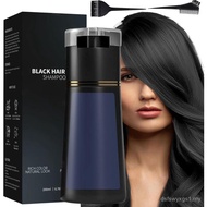 Hair Dye Shampoo,Colour Shampoo to Cover Grey Hair,Hair Care Instant Dye Shampoo With 2pcs Colouring