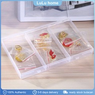 3-Grid Transparent PP Plastic Storage Box Three-compartment Storage Box Jewelry Storage Box