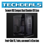 Tecware VXC Compact Dual Chamber ATX Case | No fans, Front+Side TG, 7 slots, can mount 5 x12cm fans