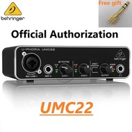BEHRINGER U-PHORIA UMC22 UM2 Live Recording External Audio Interface Microphone Headphone Amplifier
