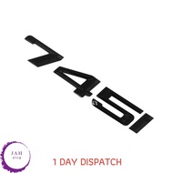 745i LETTERING REAR BOOT LID TRUNK BADGE EMBLEM FOR BMW 7 SERIES, GLOSS BLACK