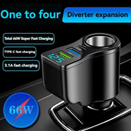 66W Dual USB Car Charger with Digital Display Multi Adapter