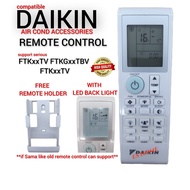 (Free Holder) Daikin Air Cond Remote Control BRC52B65 FCN20F FCN50F FTKG2STVIW FTKG60TVIW FTK10TVIW 