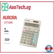 Aurora Calculator 12 Digits Adjustable Display Dual Power DT389