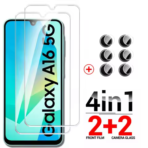 For Samsung Galaxy A16 A17 Glass 4in1 Camera Front Tempered Glass Samsung A16 5G A17 4G Lens Screen