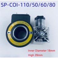 Solenoid Valve Coil SP-COU-24DC/80 SP-COU-12DC/80 Inner Diameter 18mm High 39mm SP-COU-24DC/80-12DC/