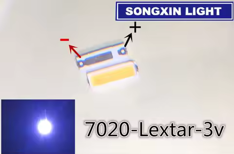 100pcs Lextar LED Backlight 0.5W 7020 3V Cool white 40LM LCD Backlight for TV TV Application
