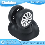 Thai Shop Luggage Wheel Parts Set Of 4 Pieces Black Changeable Type 360 Degree Rotation Luggage Bag 