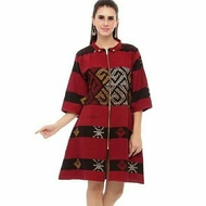 Ethnic Women's Batik Dress, Original Modern Jepara Woven Material