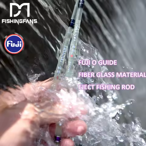 FISHINGFANS QINGXIU FIBERGLASS UL EJECT FISHING ROD FUJI O GUIDE RATTLE REEL SEAT ULTRALIGHT FISHING