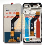 For Infinix Hot 20S X6827 LCD 20i X665C Display Frame Touch Digitizer For Infinix Hot 20 5G X666 X68