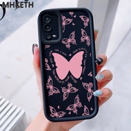 MHKEID Case For OPPO A55 Pink Butterfly Women's Phone
