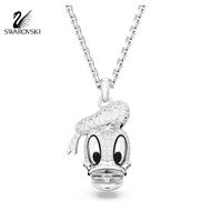 Swarovski Women Necklace Disney Donald Duck Chain Head Crystal Pendant Necklace S925 Sterling Silver