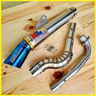 ✧ ◸ ♠ Stainless Highmount NLK Open Spec Exhaust pipe 51mm For Xrm 125 Wave 125 RS 125 Fury 125 Raid