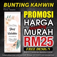 Bunting Kahwin / Bunting Murah / Bunting/Banner / Free Design