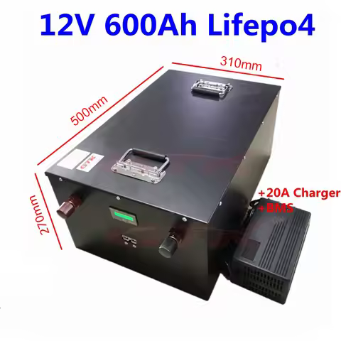 GTK 12V 600ah Lifepo4 Battery for 1KW 2KW 3KW RV Solar Storage Backup Power Forklift