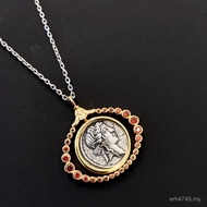 Athena Pendant Necklace Angel's Eye Ancient Coin 925 Manufacturer Clavicle Chain Ancient Coin Origin