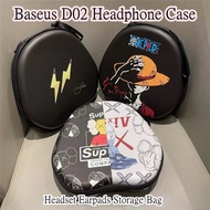 【Fast Shipment】For Baseus D02 Headphone Case Cartoon Simple Headset Earpads Storage Bag Casing Box