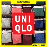 Tshirt Uniqlo Original T shirt putih kosong lelaki V Neck Men plain tee kelabu