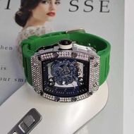 Richard RM055เพชรเดิมรุ่นเดียวกันด้านล่างมุมมองเย็นเรืองแสงนาฬิกาแบบไม่ใช้กลไกนาฬิกาผู้ชายนาฬิกานักเ