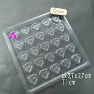 Love heart chocolate mold chocolate mica/