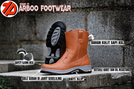 Sepatu Boots ujung besi Kulit Cheetah Arboo