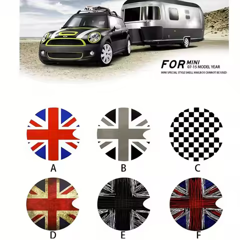 1PC MINI Fuel Tank Personalization Stickers - Diverse Patterns, Upgrade MINI's Look with Distinctive