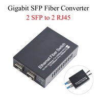 1PCS Gigabit SFP Media Converter 2 SFP to 2 RJ45 Transceiver 10/100/1000M Fiber Optic Switch With 3K