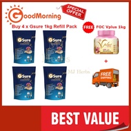 Good Morning Gsure Refill Pack 1kg  X 4 Exp 01/03/2027  FOC Vplus 1kg Exp 01/08/2026 + Free Delivery