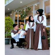 Ready Baju Couple Keluarga Lebaran 2024 Muslim Warna Putih Mewah
